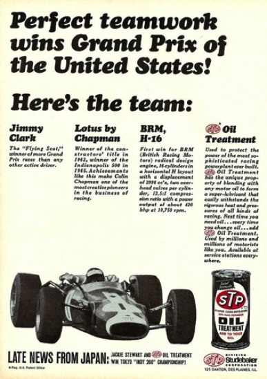 Pub pour les additifs STP 
Contribution Bob Roys/Facebook
